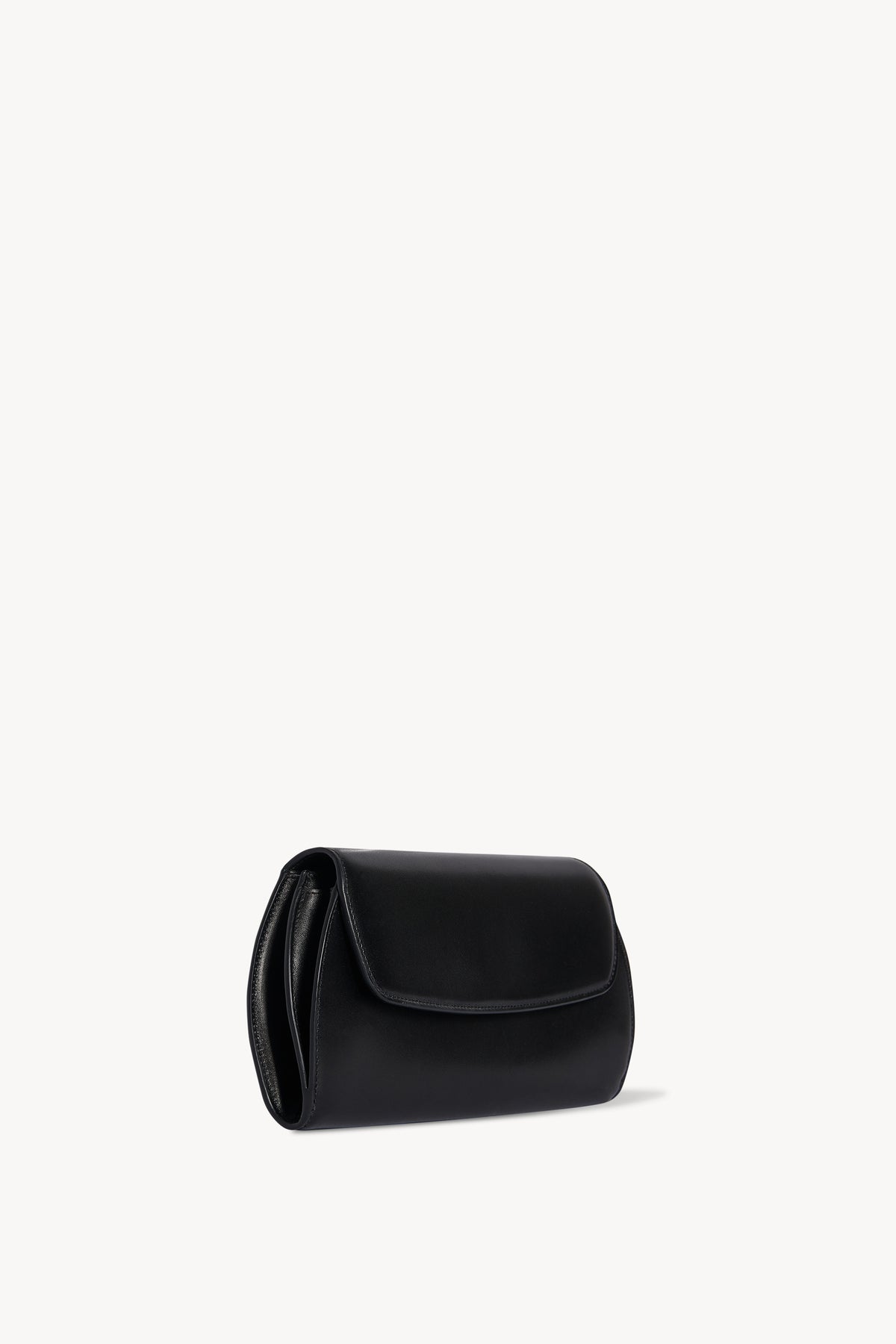 Curved Clutch in Leather