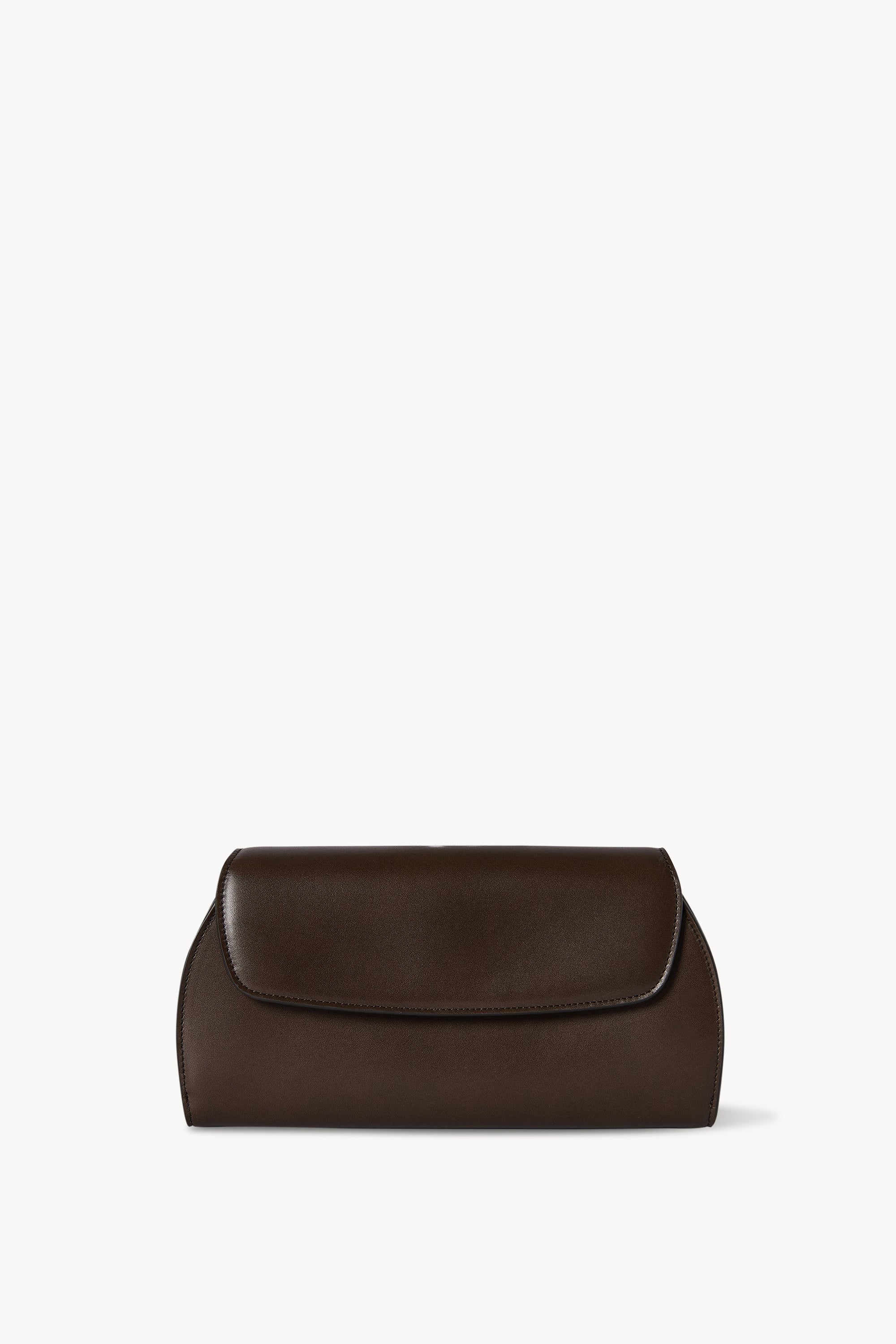 Curved Clutch in Leather