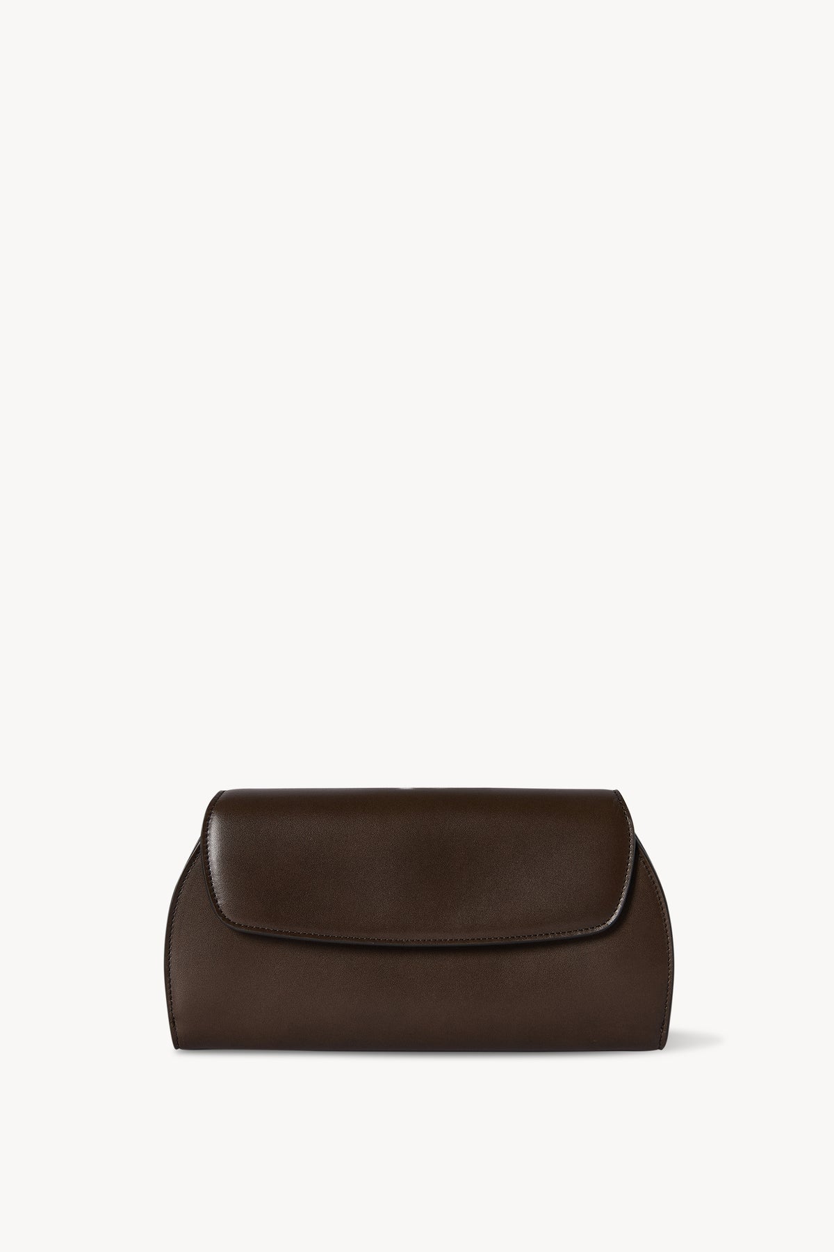 Curved Clutch in Leather