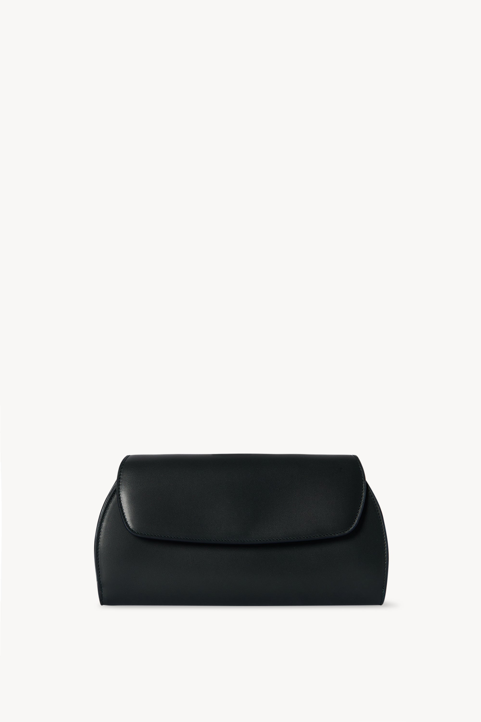 Curved Clutch in Leather