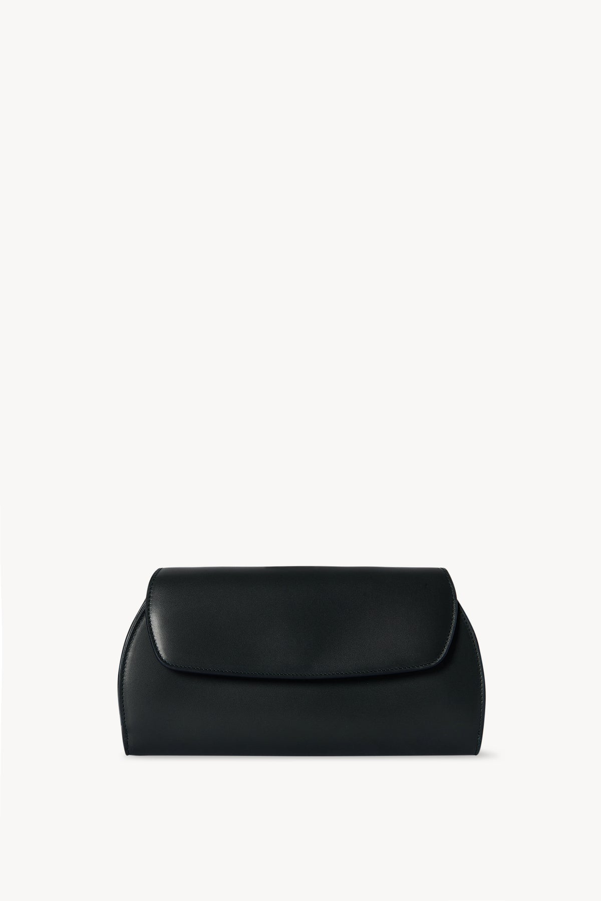 Curved Clutch in Leather