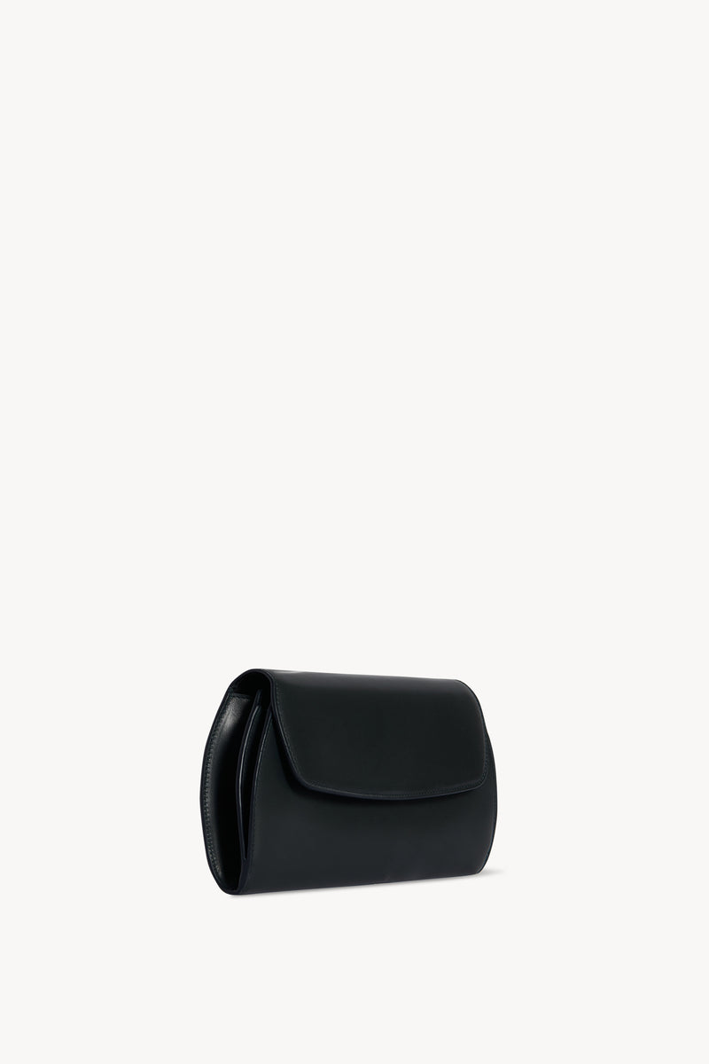 Curved Clutch in Leather