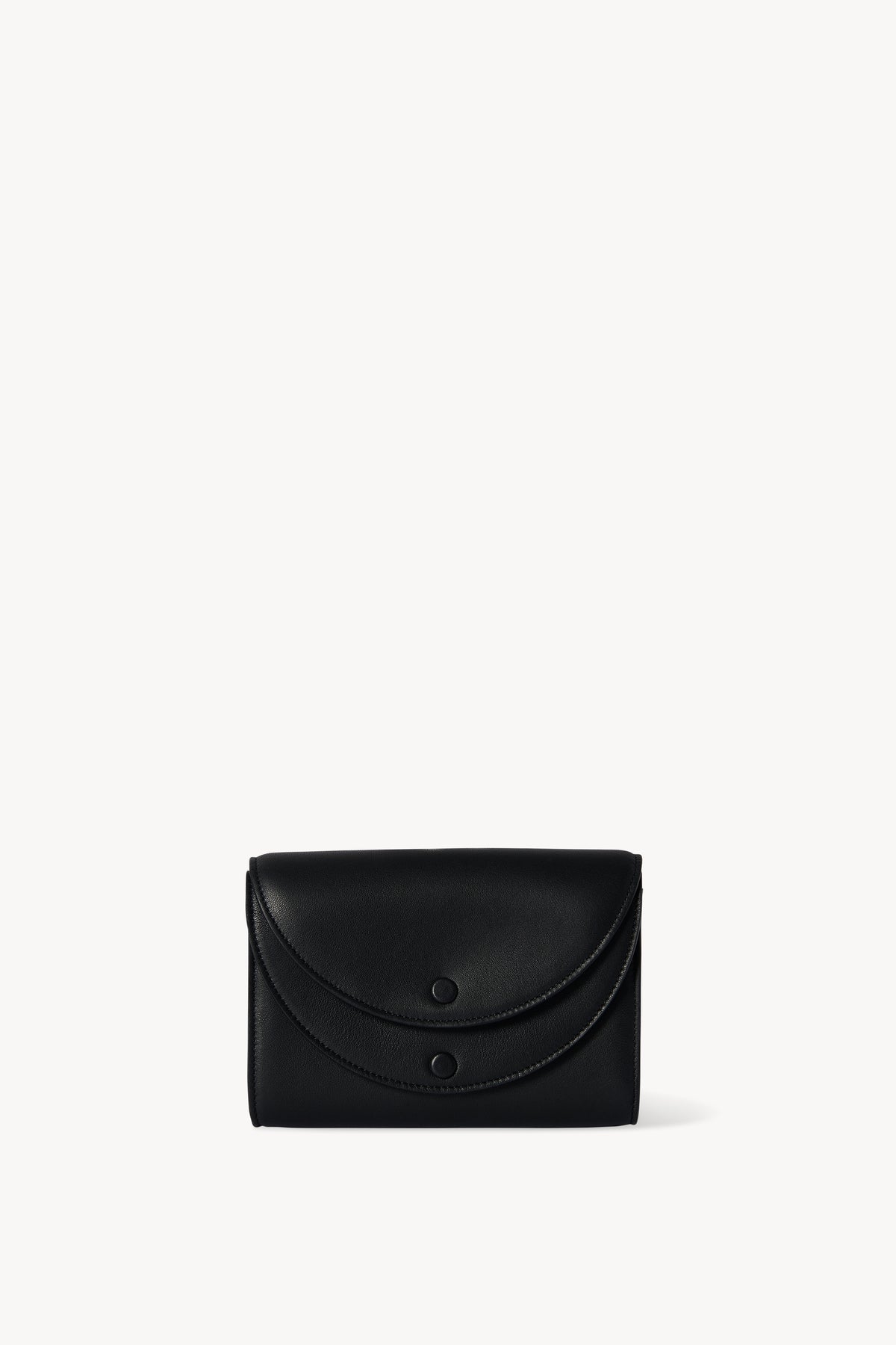 Double Flap Clutch in Leather