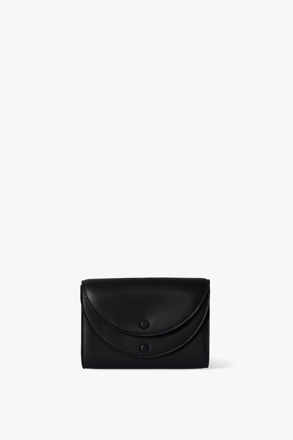 Double Flap Clutch in Leather