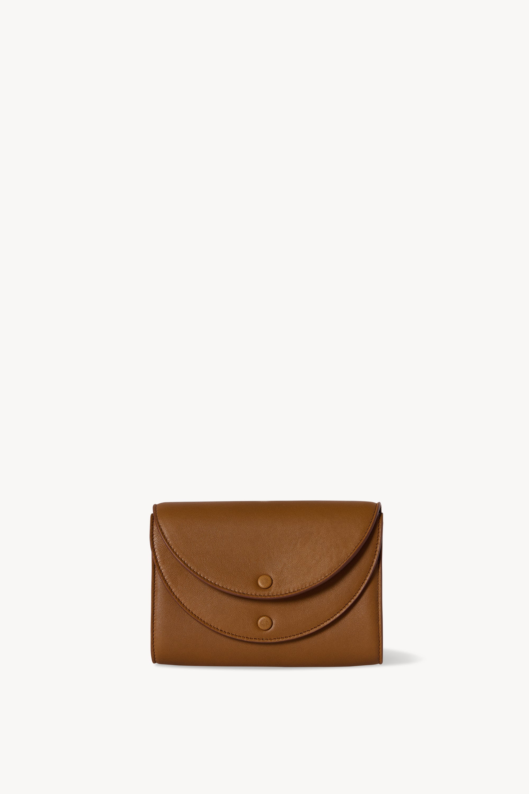Double Flap Clutch in Leather