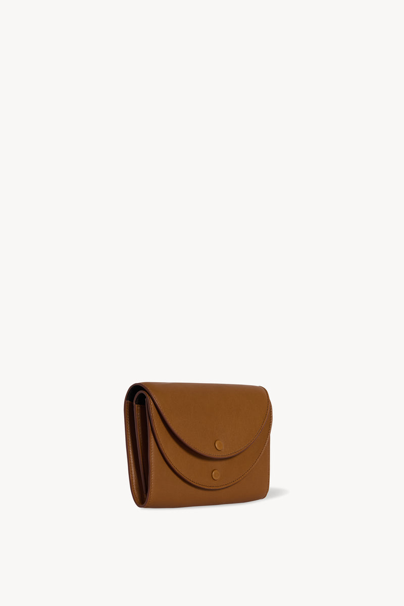 Double Flap Clutch in Leather