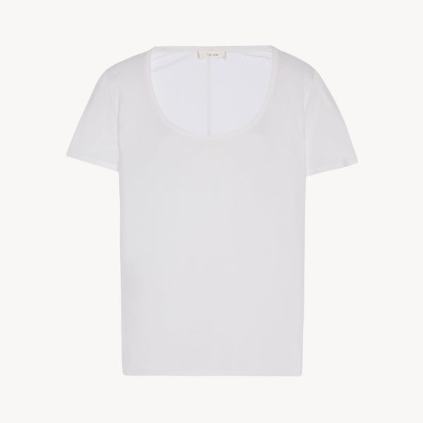 Stilton T-Shirt White in Modal and Silk – The Row