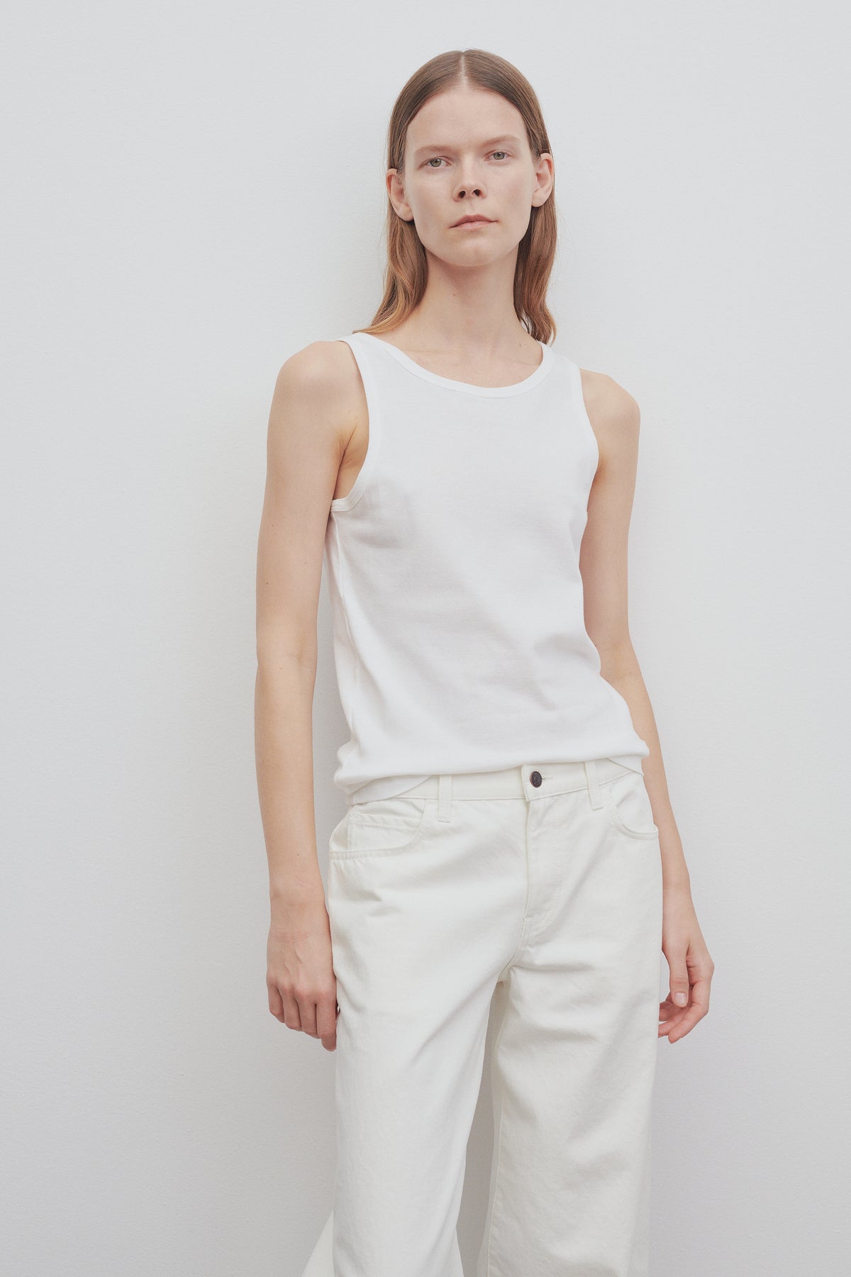 Frankie Top White in Organic Cotton – The Row