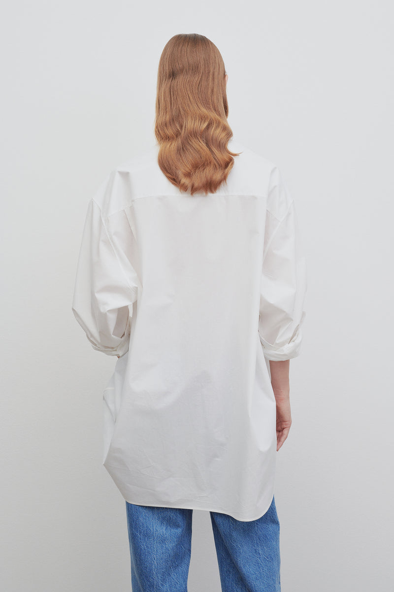 Luka Shirt White in Cotton â The Row