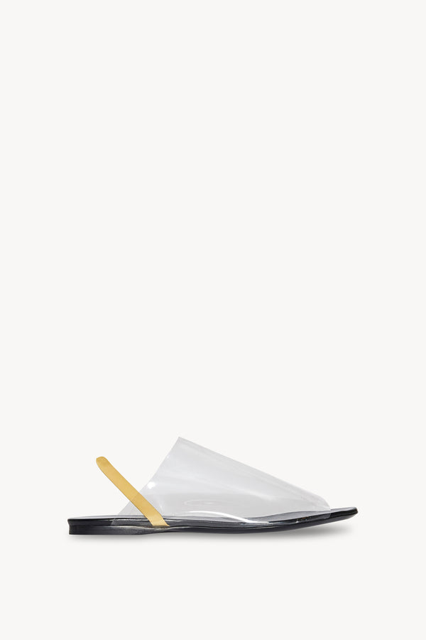 Clear Sandal in Vinyl and Leather