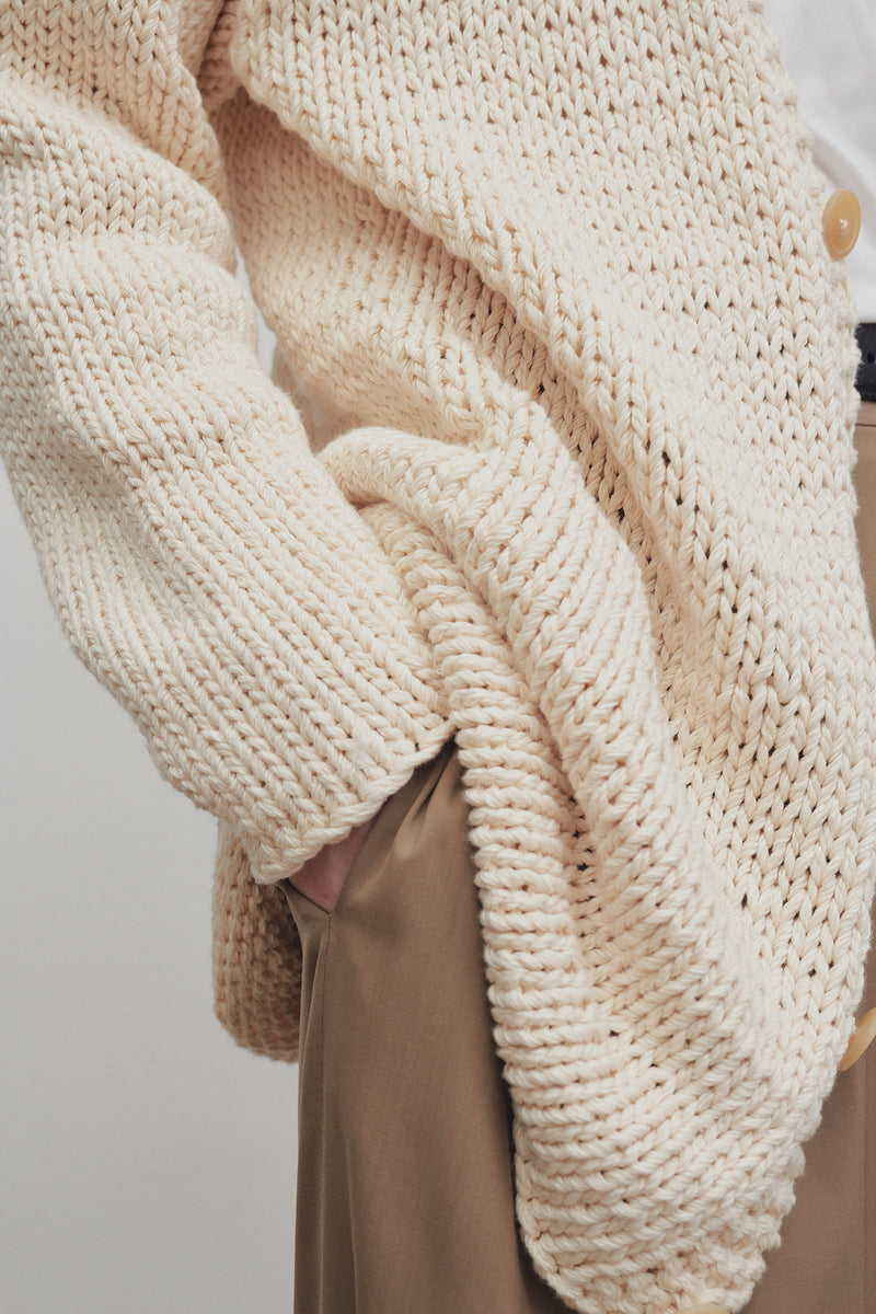 Zaydi Cardigan in Cotton and Silk