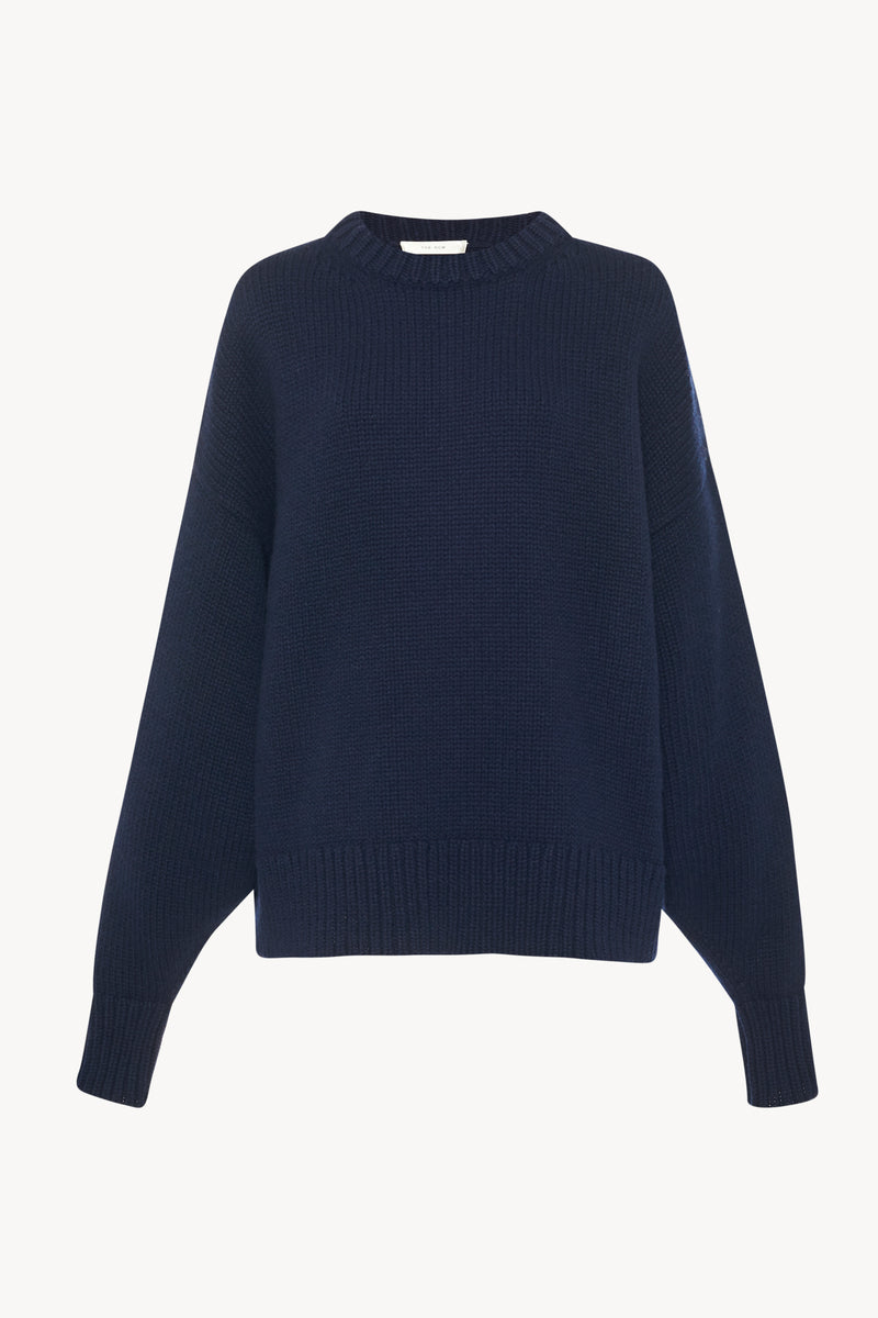 Ophelia Top Blue in Wool and Cashmere – The Row