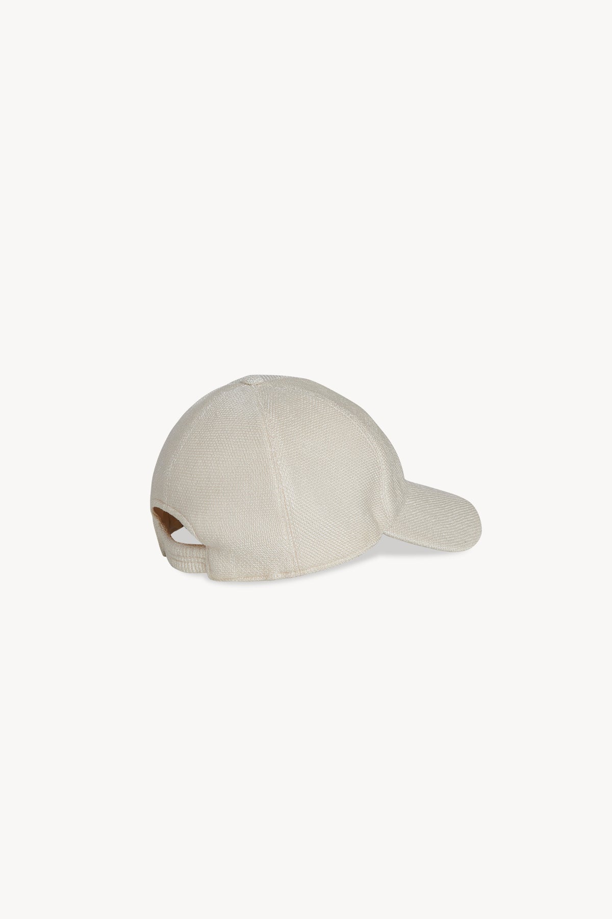 Caspian Silk Baseball Cap in White - The Row