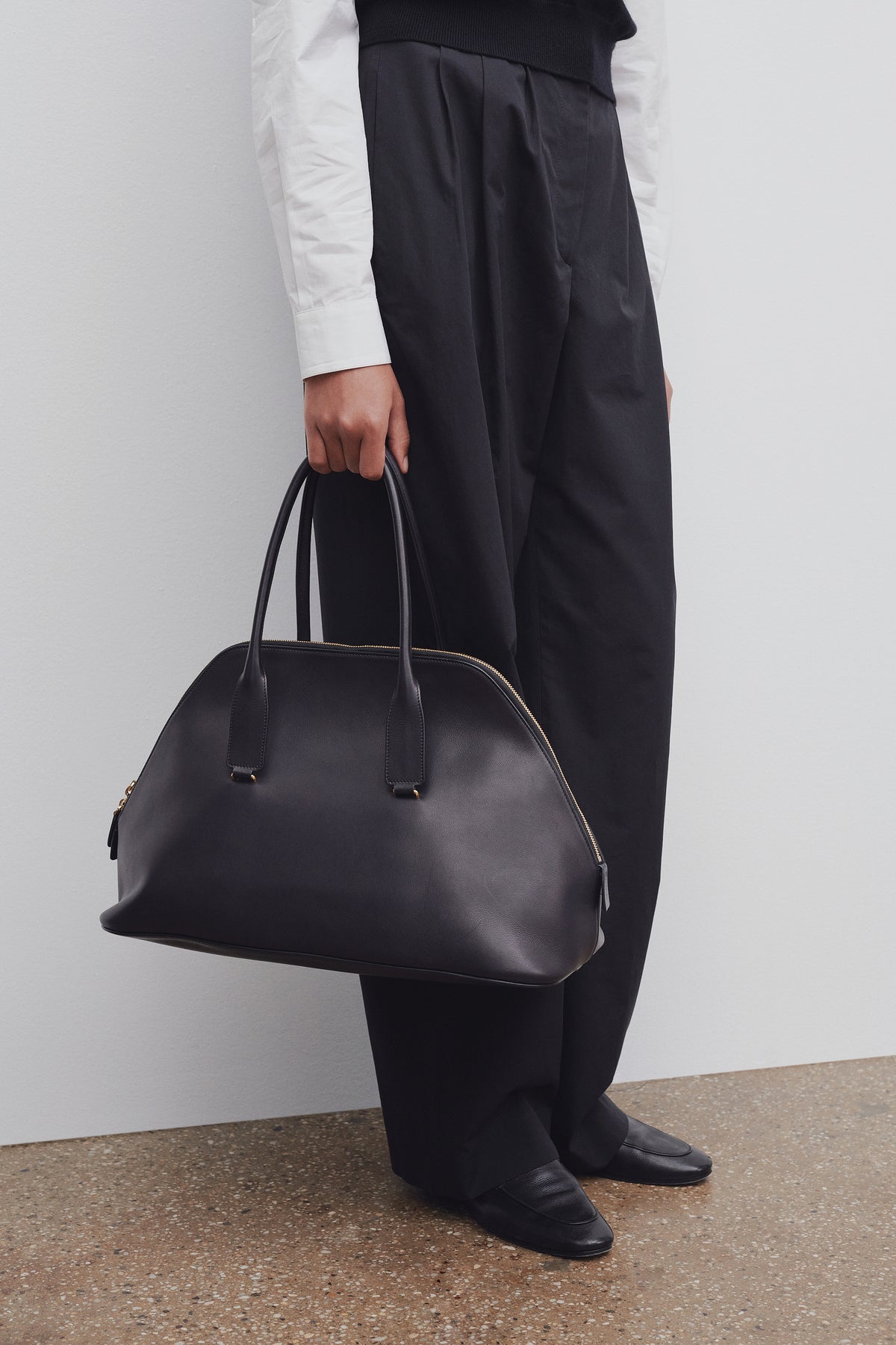 The Row Devon Leather Tote Bag