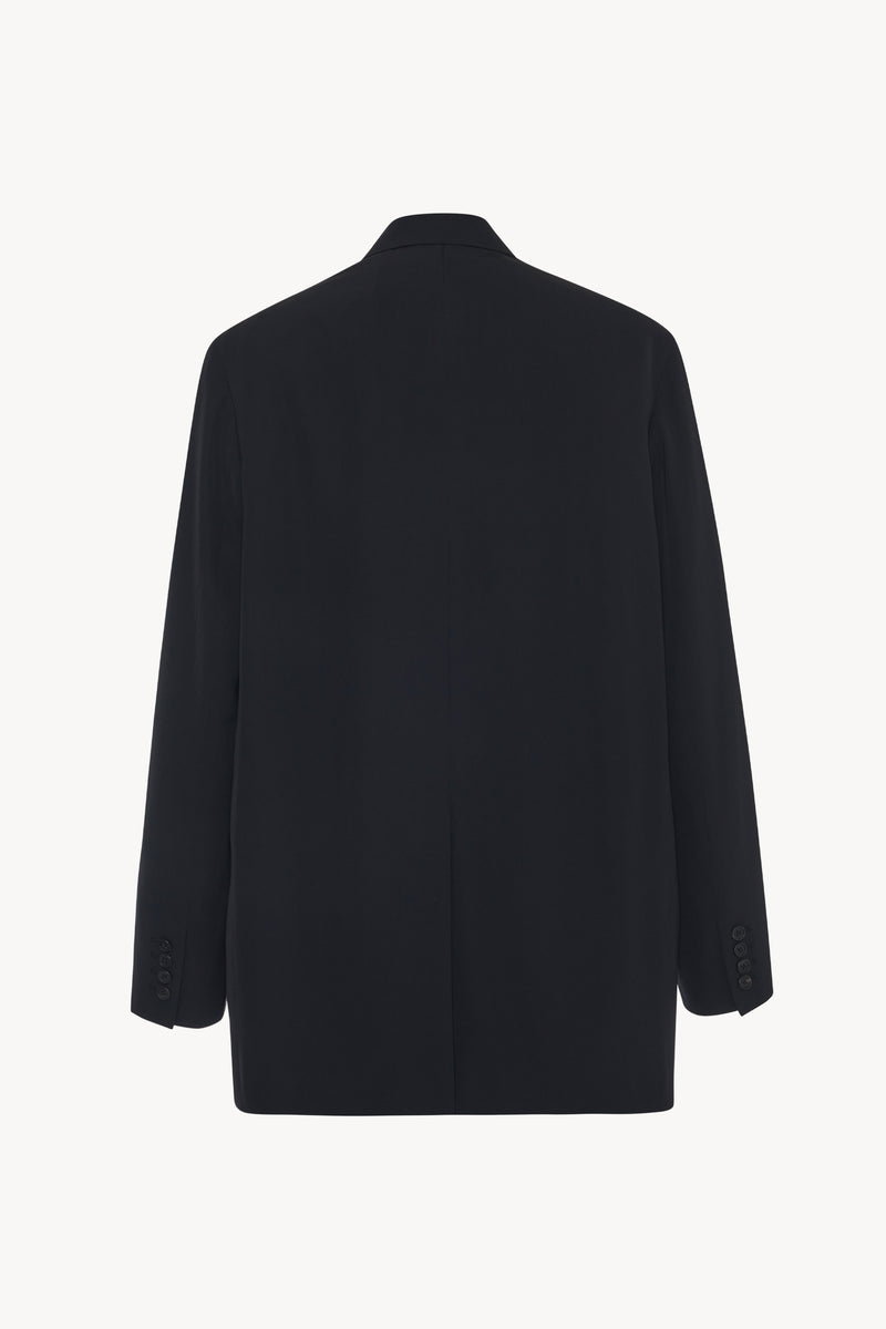 Obine Jacket Black in Viscose and Wool – The Row