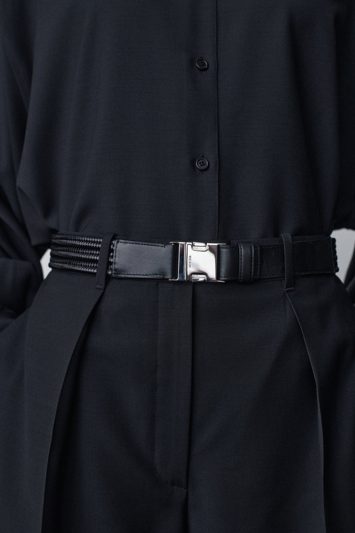 Alex Woven Belt in Leather