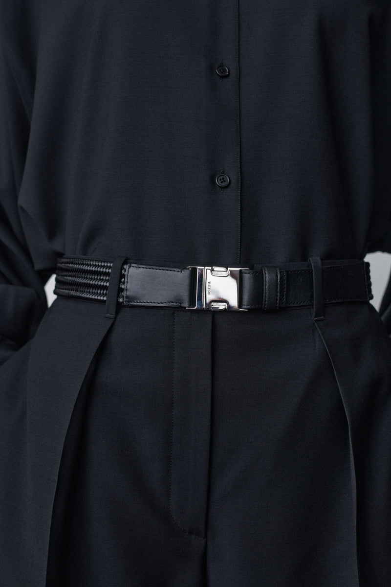 Alex Woven Belt in Leather