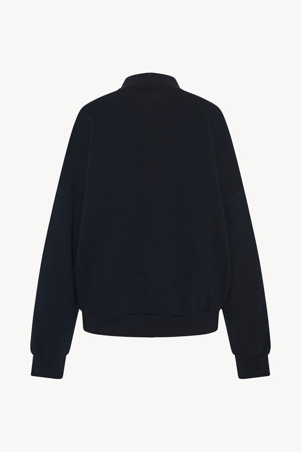 the row フーディーブラック Koni Sweatshirt Black in Silk – The Row