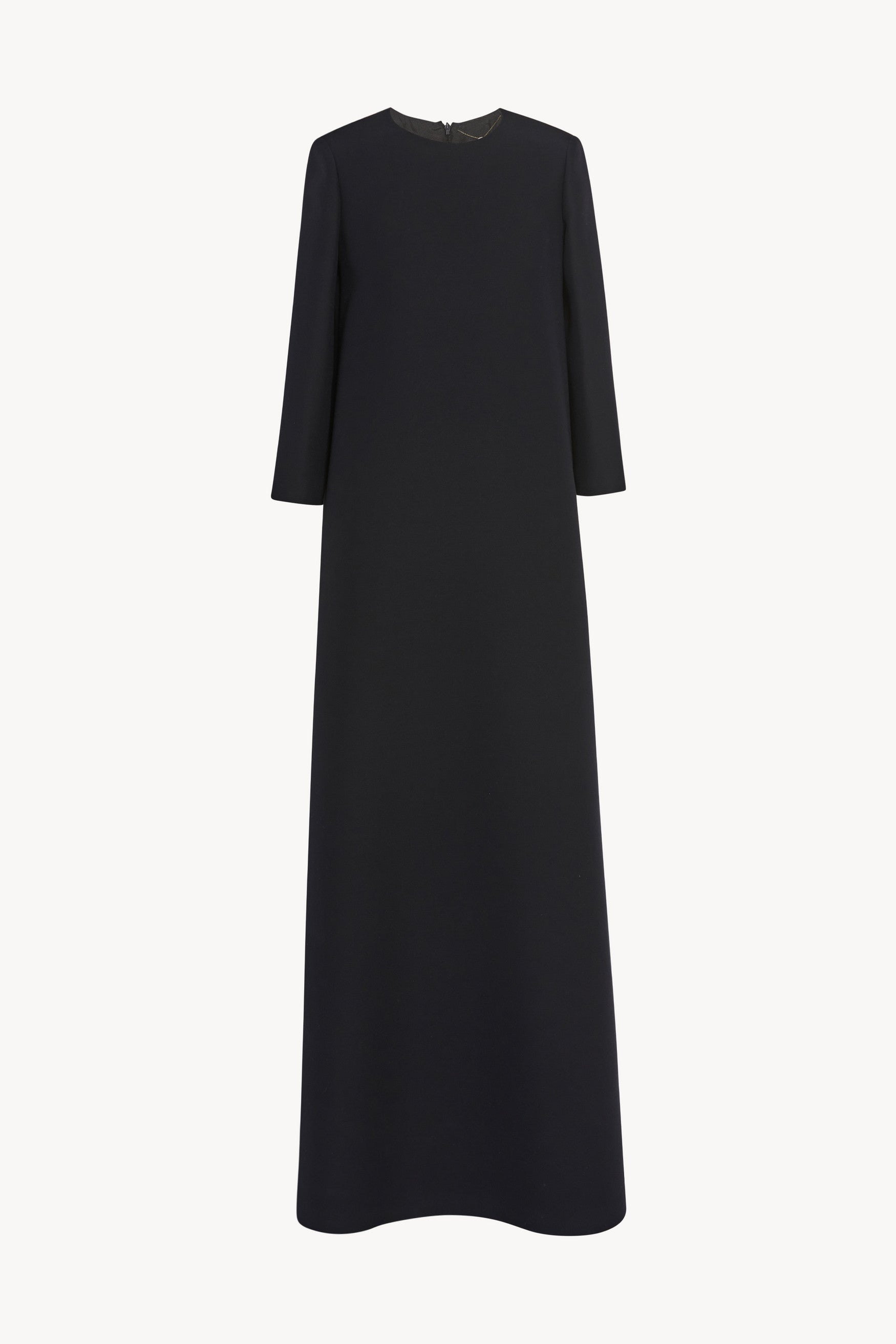 Stefos Dress Black in Wool and Silk – The Row
