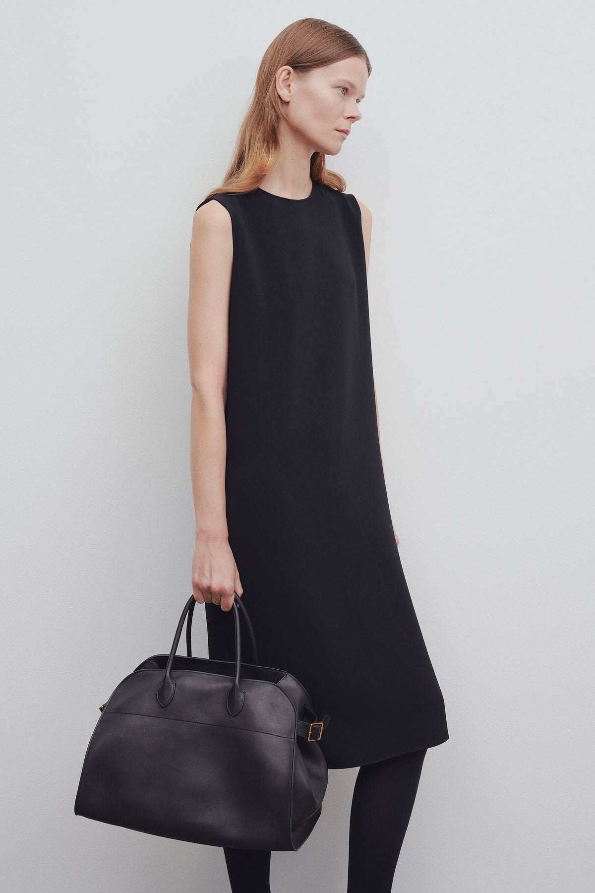 The Row - Soft Margaux 17 Bag in Leather - Black - One Size