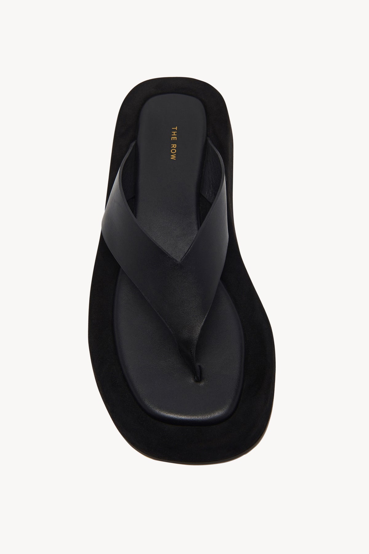 Ginza Sandal Black in Suede – The Row