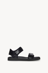 Hook-and-Loop Sandal in Leather