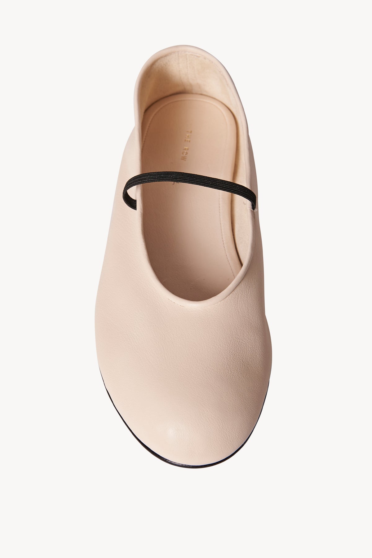Elastic Ballet Slipper in Leather