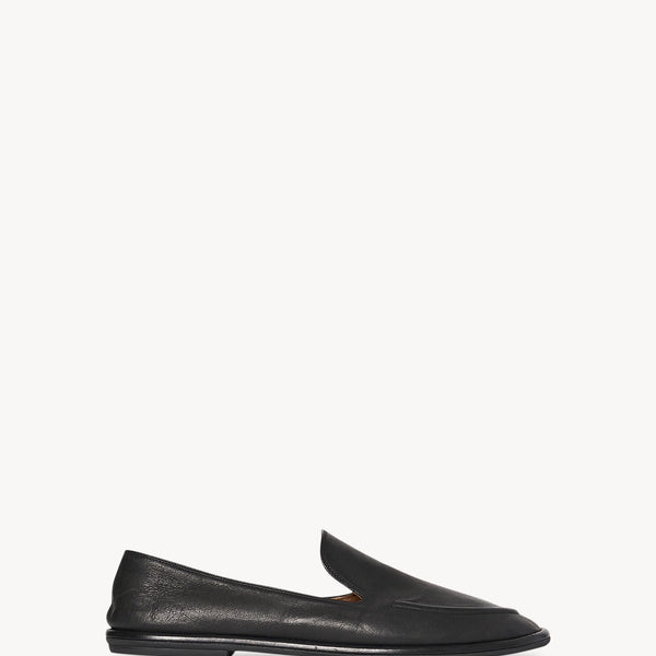 【THE ROW】Gathered レザーローファー 送料関税込 Soft Loafer レザー ブラック – The Row