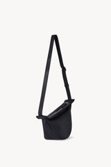 MPROW Banana - Black Leather Large Slouchy Banana Bag | Curved Crossbody Bag