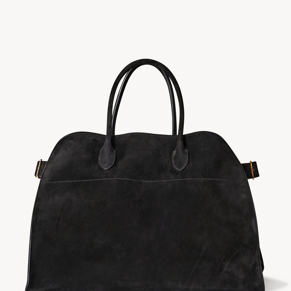 Soft Margaux 17 Bag Black in Suede – The Row