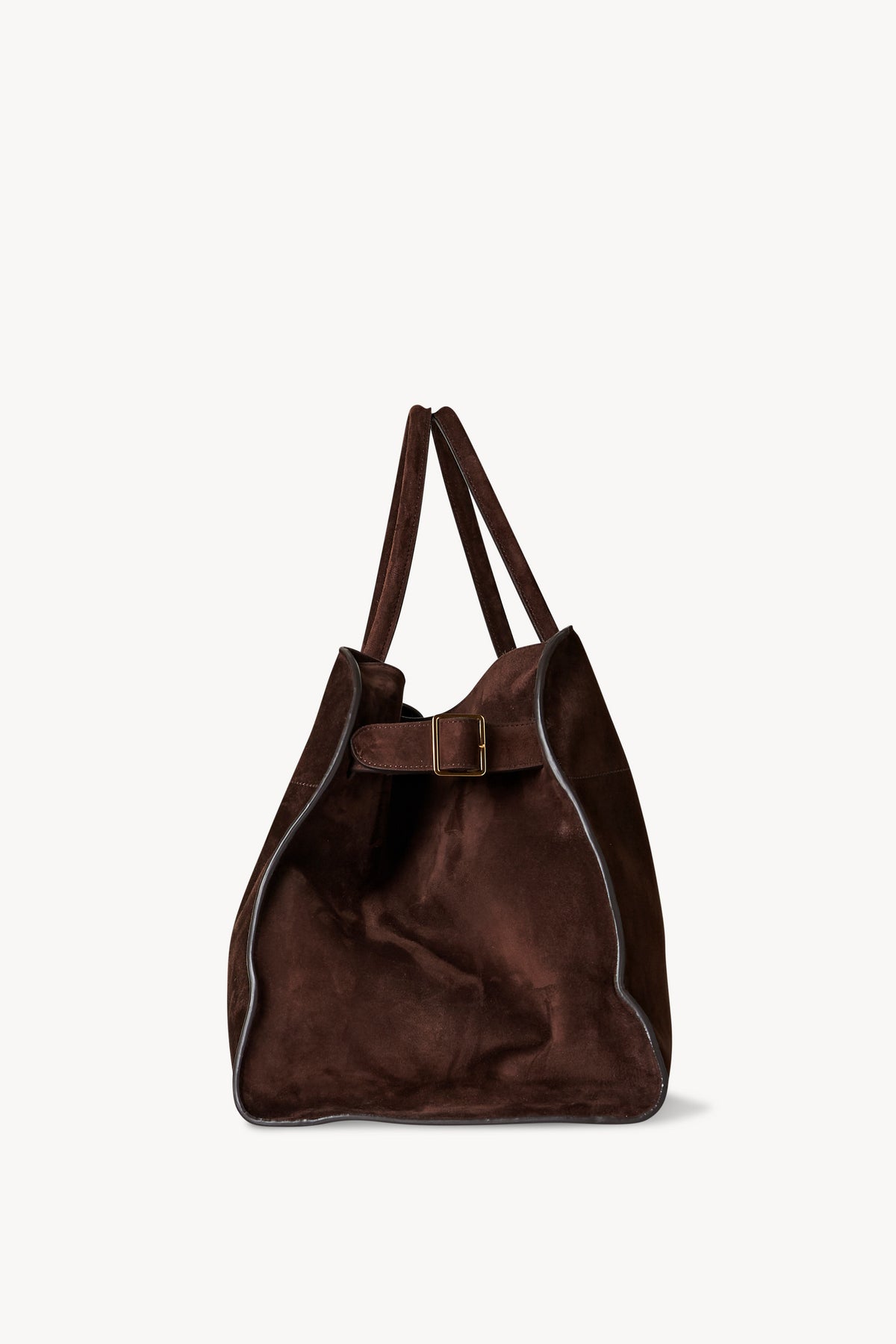 The Row Margaux 17 Buckled Suede Tote