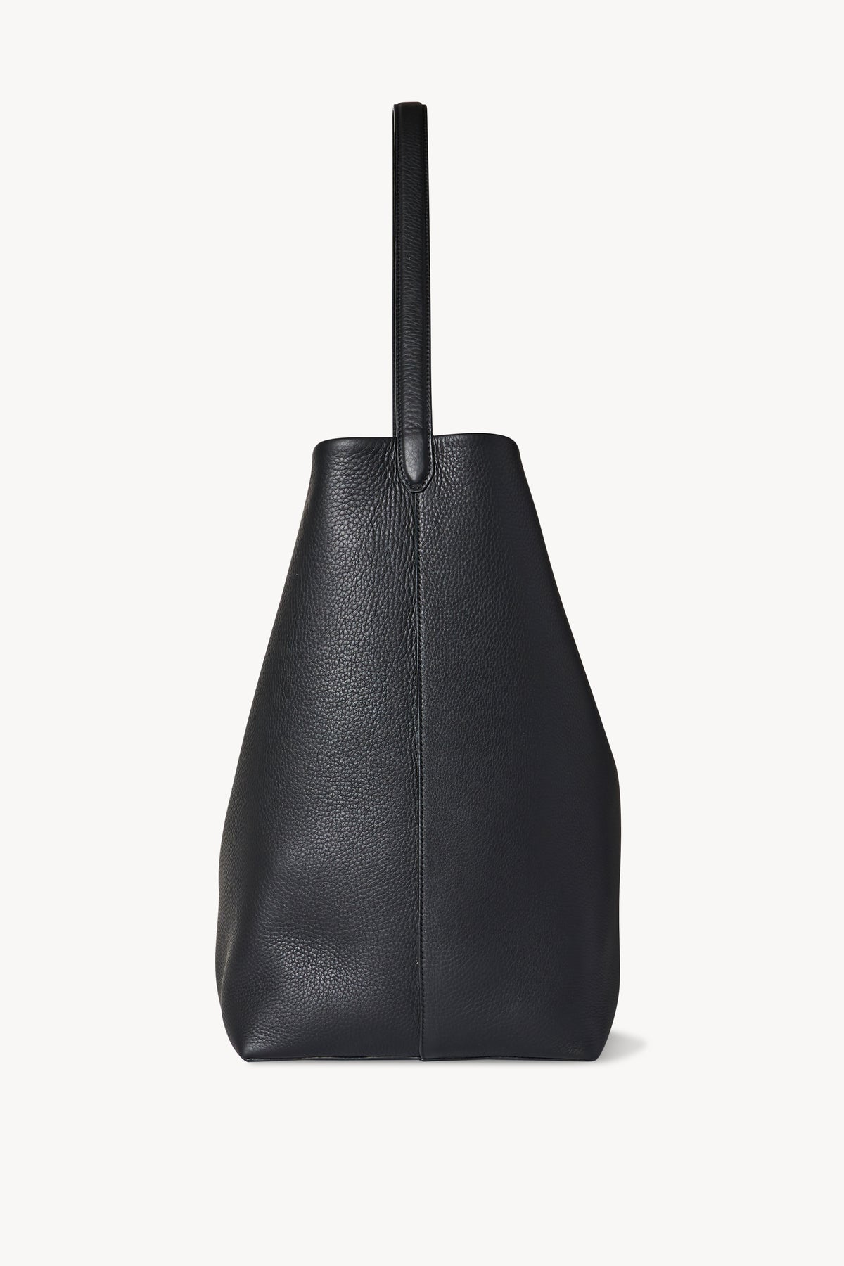 black leather handbag