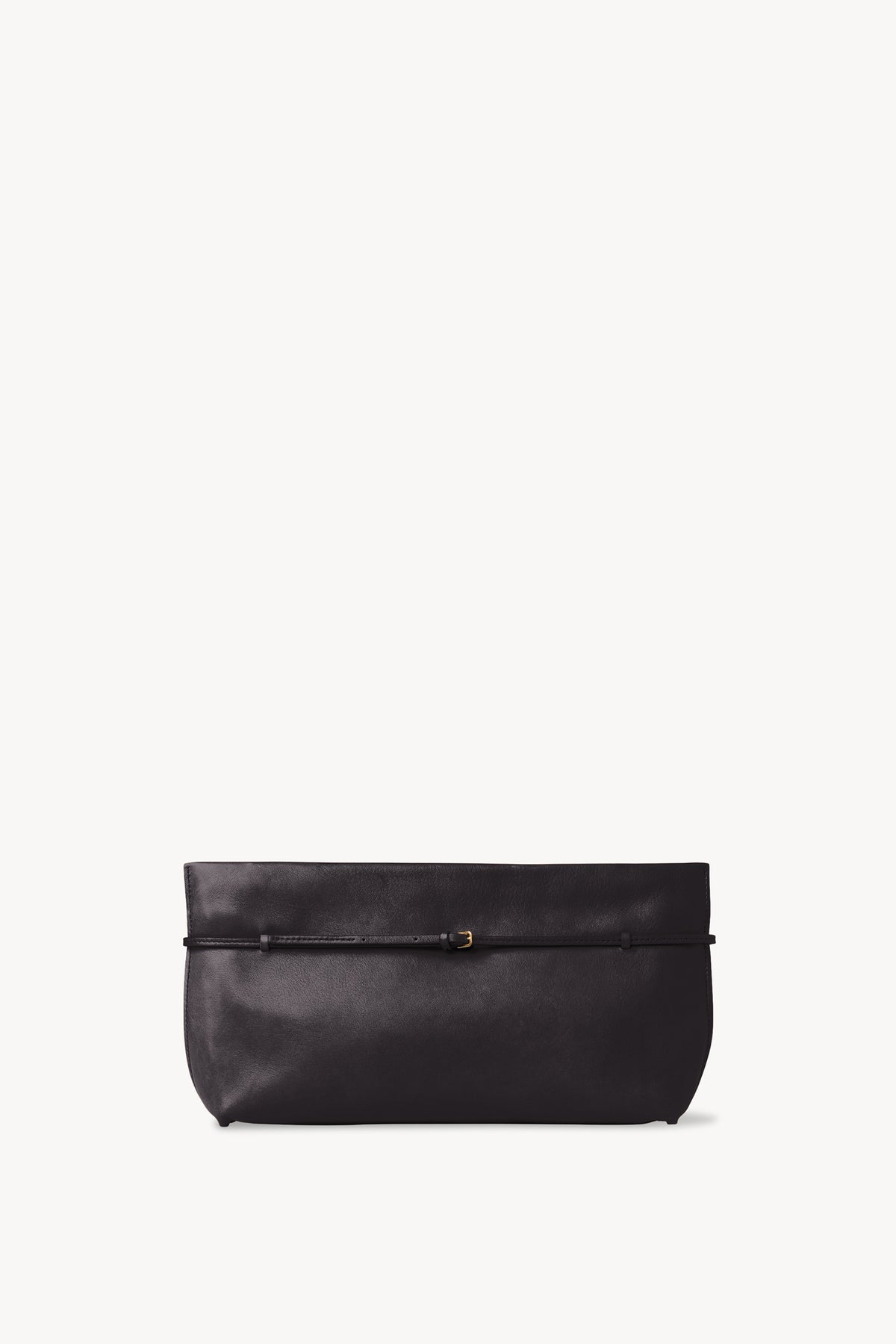Sienna Clutch Black in Leather – The Row